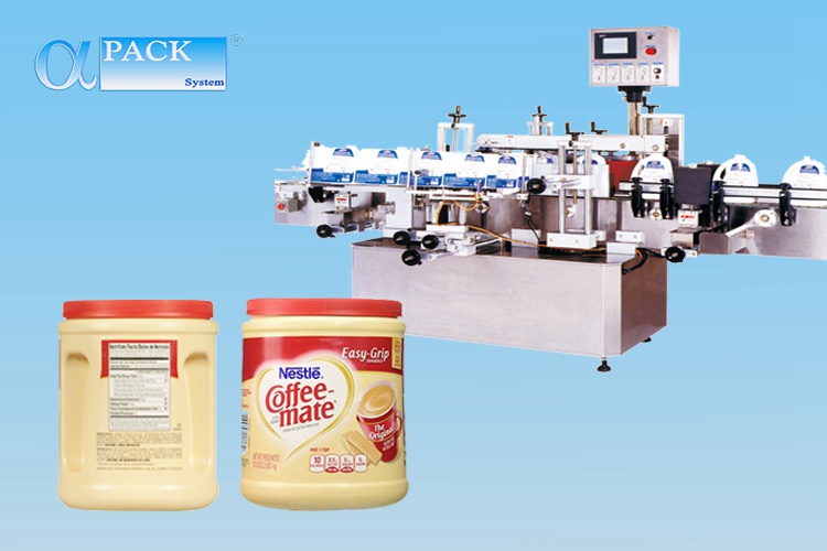 Automatic Twin side labeler with wrap station